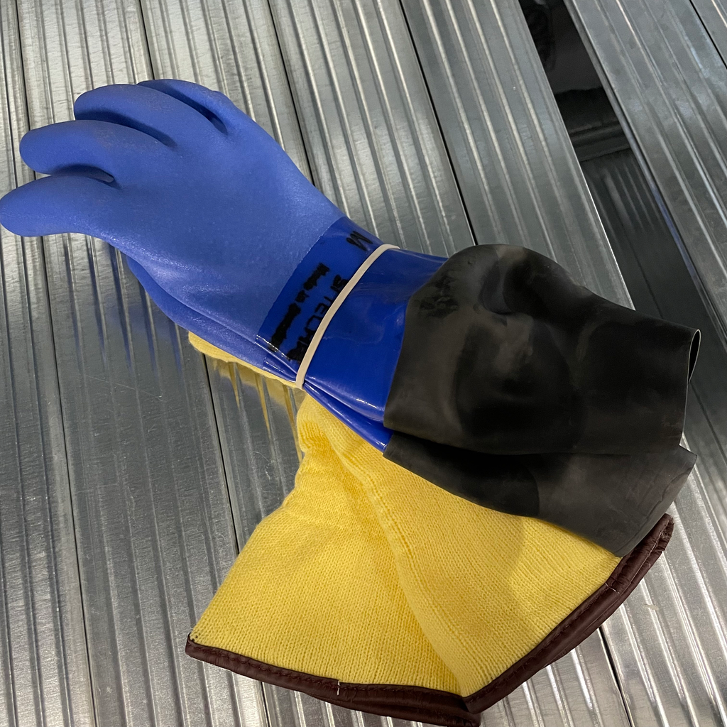 Blue PVC Glove Bottleneck L